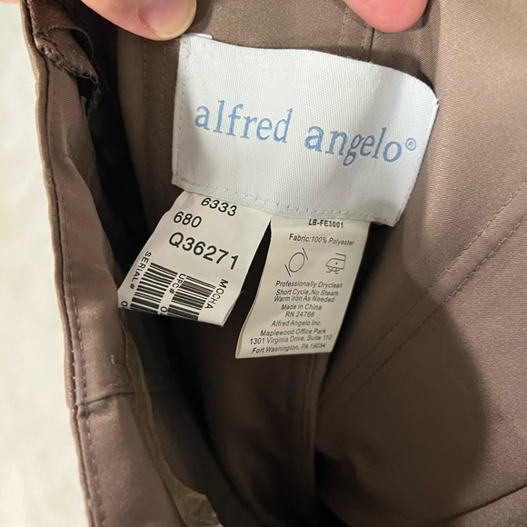 Alfred Angelo Bronze Bridesmaid Dress size 10 - Picture 4 of 6